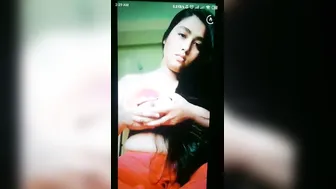 Busty GF Showing Off Her Huge Milky Tits For Boyfriend
