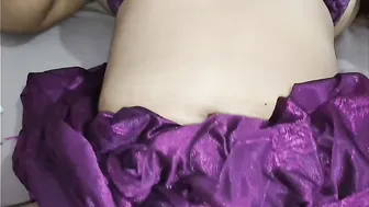 Aunty In Purple Bra Giving Sloppy Blowjob Before Getting Fucked