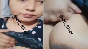 My Busty GF Revealing Her Perfect Brown Nipples For Me