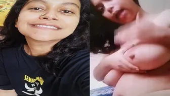 Desi GF Moaning As He Squeezes Her Massive Boobs On Video