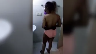 Desi GF Stripping Naked For Lover In Bathroom Gone Viral