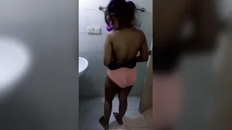 Desi GF Stripping Naked For Lover In Bathroom Gone Viral