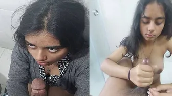 College Babe Giving Boyfriend Blowjob In Room Making Viral Mms