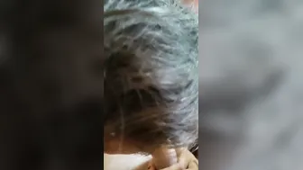 My Smiling GF Giving Me Head For The First Time Tonight