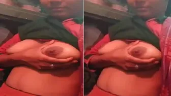 College Cutie From Mumbai Fondling Her Soft Boobs On Camera