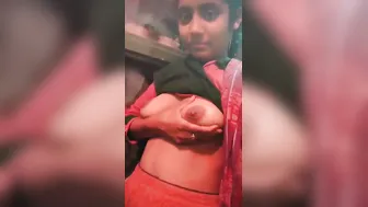 College Cutie From Mumbai Fondling Her Soft Boobs On Camera