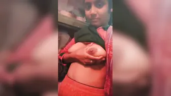 College Cutie From Mumbai Fondling Her Soft Boobs On Camera