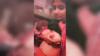 College Cutie From Mumbai Fondling Her Soft Boobs On Camera
