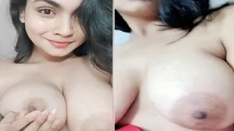 My Busty GF Stripping Topless Teasing Me On Camera