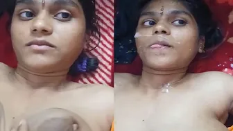 Bhabhi Giving Sloppy Blowjob And Taking Cum All Over Face