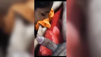 Bhabhi Giving Sloppy Blowjob And Taking Cum All Over Face