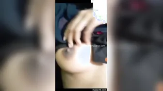 Young College Babe Flashing Her Tits During Class Break Today