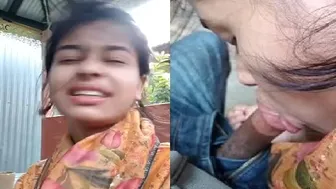 GF Sucking Dick And Getting Fucked Raw Outdoors