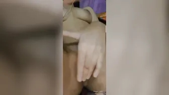 Horny Gf Fingering Her Wet Pussy Naked On Bed For Boyfriend