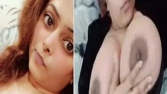 Thick Indian Aunty Showing Off Her Curves Naked In Bedroom Alone