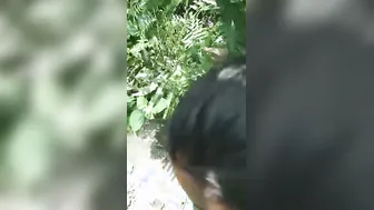 My GF Sucking Me Off Before We Fuck Outside
