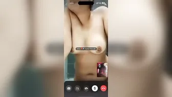 College Girl Stripping Naked During Late Night Video Call