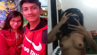 College GF Showing Her Small Tits To Lover Private Video