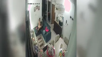 Horny Couple Caught Fucking On Couch On Hidden Cam Footage