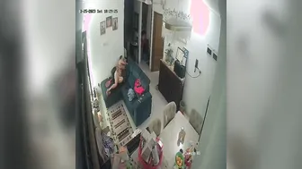 Horny Couple Caught Fucking On Couch On Hidden Cam Footage