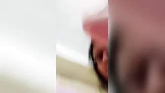 Girl With Glasses Fingering Her Tight Pink Pussy At Home