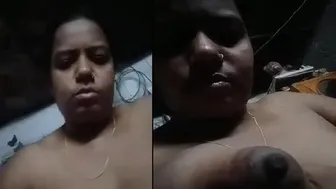 My Wife Licking Her Own Tits Sucking Nipples Getting Horny