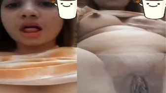 Young Indian Girl Flashing Tits And Pussy On Video Call For Me