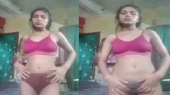 Village Girl Stripping Down Revealing Everything In Her Room