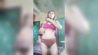 Village Girl Stripping Down Revealing Everything In Her Room