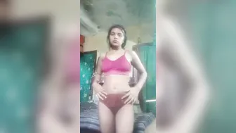 Village Girl Stripping Down Revealing Everything In Her Room
