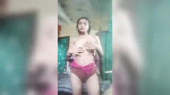 Village Girl Stripping Down Revealing Everything In Her Room