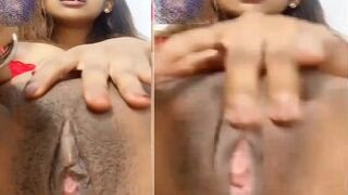 Red Bra Girl Fingering Her Dripping Wet Pussy Moaning