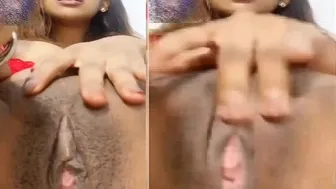 Red Bra Girl Fingering Her Dripping Wet Pussy Moaning