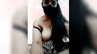 Desi Wife Teasing On Cam Flaunting Her Massive Round Melons