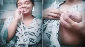 Shy GF Exposing Her Boobs For The First Time On Cam