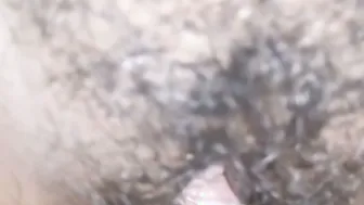 Sucking His Cock Before Getting Her Hairy Pussy Fucked Hard