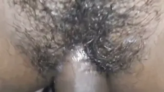 Sucking His Cock Before Getting Her Hairy Pussy Fucked Hard