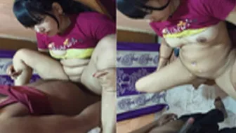 Horny Wife Sucking Her Husband While Sitting In Chair At Home