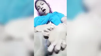 Desi Babe Pressing Her Tits Fingering Herself Going Crazy