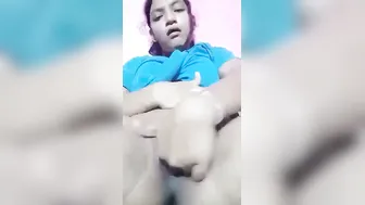 Desi Babe Pressing Her Tits Fingering Herself Going Crazy