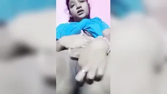 Desi Babe Pressing Her Tits Fingering Herself Going Crazy