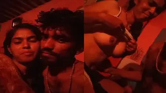 Village Wife Getting Her Boobs Pressed In Private Home Video