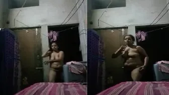 Mature Woman Naked In Her Room Playing With Herself Alone
