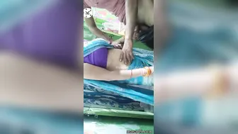 Wife Getting Pounded Hard Wearing Her Favorite Saree At Home