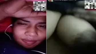 Married Woman Flashing Her Big Boobs On Video Call Secretly