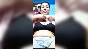 Cheating Wife Showing Her Tits And Pussy On Video Call Again
