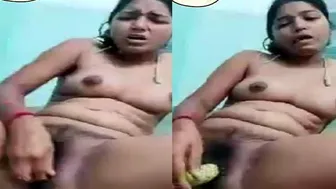 Desi Girl Satisfying Herself With Cucumber In Private Moment