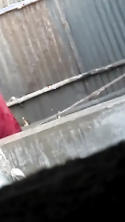 Spying On Neighbor Aunty Bathing Naked Through Bathroom Gap