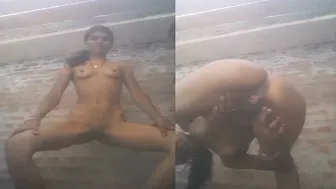 Slim Wife Recording Herself Showing Pussy For Husband Away