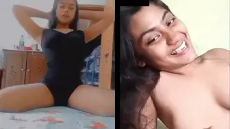 Cute GF Squeezing Her Boobs During Video Call Today